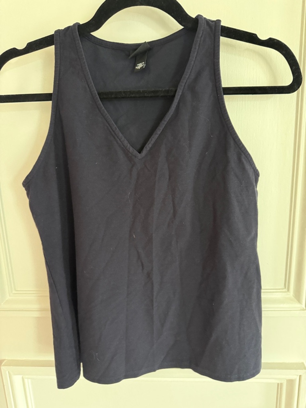 Eileen Fisher Navy V-Neck Stretchy Tank
